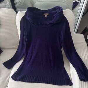 EliteStyle Deep Purple Cowl Neck Sweater